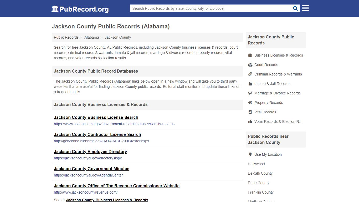 Free Jackson County Public Records (Alabama Public Records)