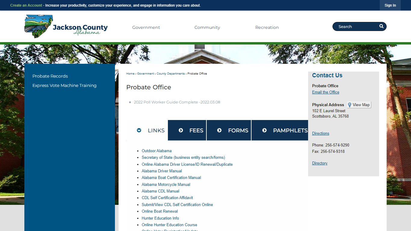 Probate Office | Jackson County, AL